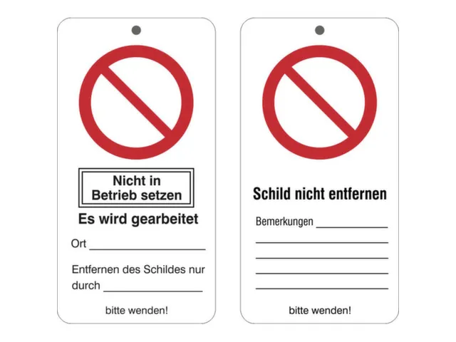 Onderhoudshanger M. Veiligheidsmarkering