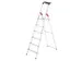 staande trap,eenzijdig,6trede(n),Stand H 1,28m,balk L 2,08m