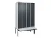locker voor scheiding van kleding,HxBxD 2120x1200x815mm,4vak