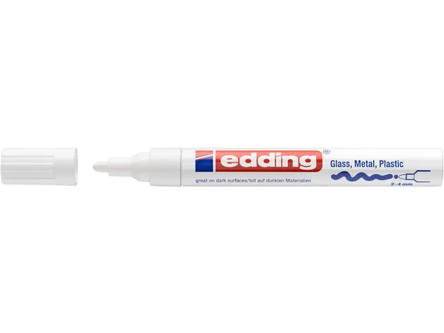 Paintmarker edding 750 op oliebasis 2-4mm creatief wit