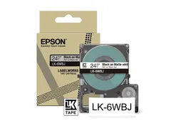 C53S672064 Epson 24mm wit zwart lettertape LK-6WBJ mat 8m