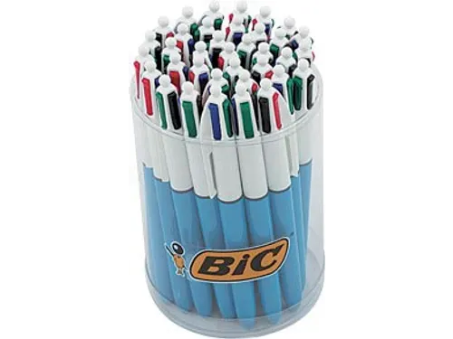 Balpen 4 Colours medium assorti, tubo van 36 stuks