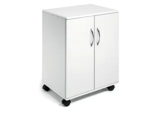 bijzetkast,HxBxD 748x528x400mm,wit,2niveaus,1 OH - 1