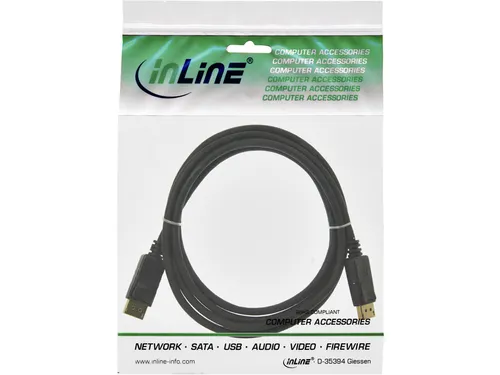 Kabel inLine displayport 4K60HZ M-M 1,5 meter zwart