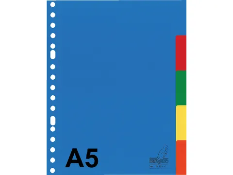 Tabbladen Kangaro A5 17-gaats A505M 5-delig assorti PP