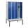 locker met bank,HxBxD 1950x1200x815mm,4vak,vak B 300mm,draaigrendel