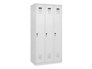 locker,HxBxD 1850x900x500mm,3vak,vak B 300mm,draaigrendel - 3
