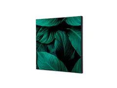 Wanddecoratie Textiel Set 40x40cm Botanische Bladeren Groen