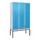 Z-garderobekast,HxBxD 2120x1200x500mm,vak B 200/400mm,cil.-slot