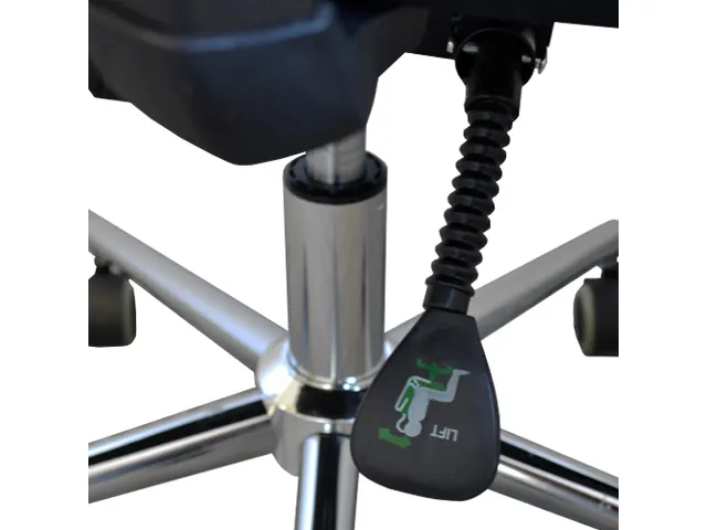 Bureaustoel Ergo met hoofdsteun Stof Zwart Netrug