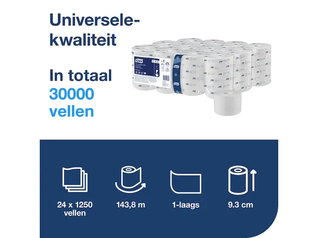Tork OptiServe Hulsloos Toiletpapier 472620 Universal 1-laags 144m wit
