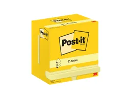 Memoblok Post-it Z-Note R350 76x127mm geel 12 stuks