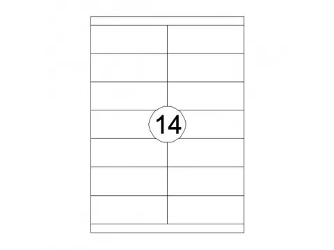 Rillprint Etiket 105x39mm 14 op een vel 1000 Vel