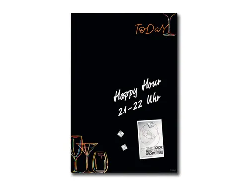 Glas-magneetbord Sigel Artverum Drinks mat. 400x600x15mm