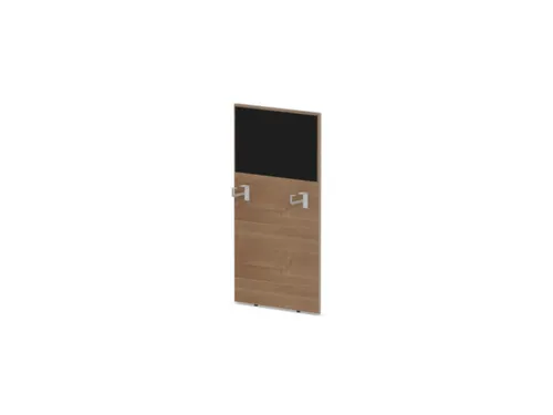baliepaneel,v. bureau,aanbouw links,B 600mm,NT-cherry,BN8033-zwart