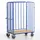 pakketwagen,draagverm. 600kg,laadvl. LxB 1000x670mm,houtetage,RAL5010