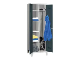kleding-/wasgoedkast,HxBxD 1850x600x500mm,RAL7035,front RAL7016 - 1