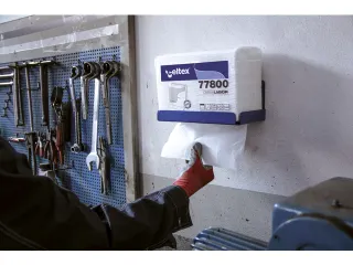 Handdoek Celtex MM Omnia Labor V-vouw 2-laags wit doos 8 pak a 300 vel - 4