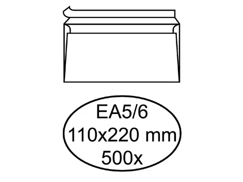 Envelop Quantore Bank Ea5/6 110x220mm Wit Zelfklevend