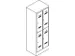dubbeldekse locker,HxBxD 1850x900x500mm,3x2vak.,RAL7035,front RAL6011