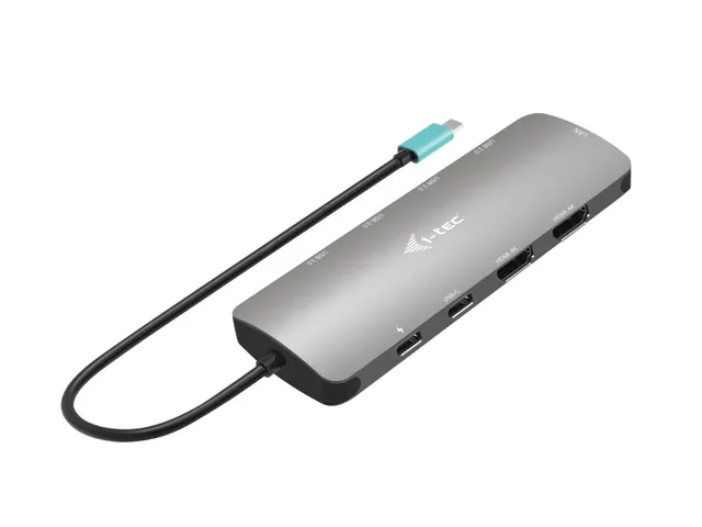 USB-C Metal Nano 2x Display Docking Station with PD 100 W + Charger 10