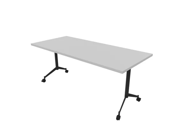 klaptafel,HxBxD 750x1800x700mm,hoekig,T-voet donkergrijs,ovale buis