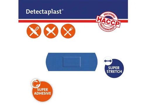 Detectaplast 8241 Textielpleister Elastisch Blauw 25x72mm 100 Stuks