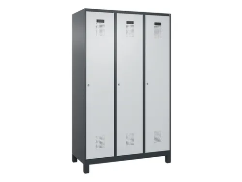 locker,HxBxD 1950x1200x500mm,3vak,vak B 400mm,cil.-slot,voeten
