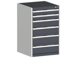 ladekast HxBxD 1000x650x650mm 6laden romp RAL7035 front RAL7016