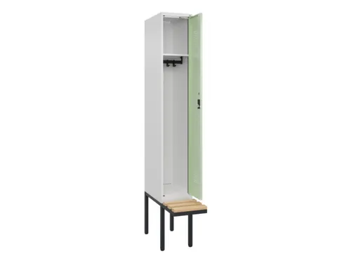 locker met bank,HxBxD 2120x300x815mm,1vak,vak B 300mm,cilinderslot
