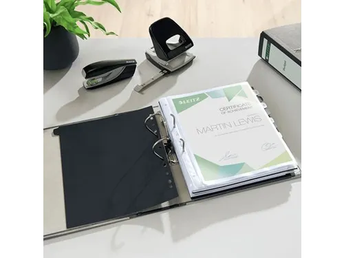 Ordner Leitz 1080 A4 80mm gewolkt zwart 100% gerecycled karton