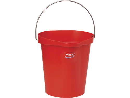 Hygiene 5686-4 emmer 12 liter rood, maatverdeling en schenktuit