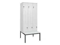 Z-garderobekast,HxBxD 2120x900x815mm,6vak,vak B 300mm,draaigrendel