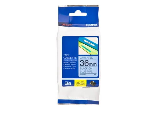 Labeltape Brother P-touch TZe-561 standaard 36mm zwart op blauw