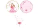 Carte d'invitation Haza Princesse 6 pièces