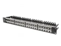 Panneau de raccordement modulaire 48 ports 1U Noir RAL 9005
