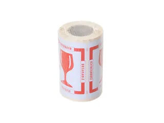 Waarschuwingsetiket IEZZY breekbaar 80mmx100m rood 250 stuks - 1