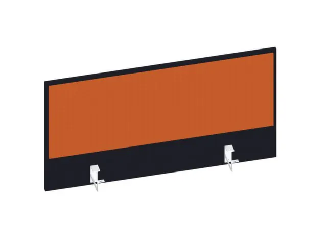 baliepaneel,v. bureau,aanbouw achter,B 1000mm,CC-zwart,BN3012-oranje