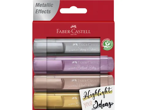 Markeerstift Faber-Castell Metallic etui á 4 stuks