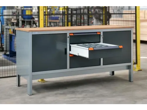 werkbank,HxBxD 870x1850x725mm,multiplexblad,draagverm. 1000kg,4voeten