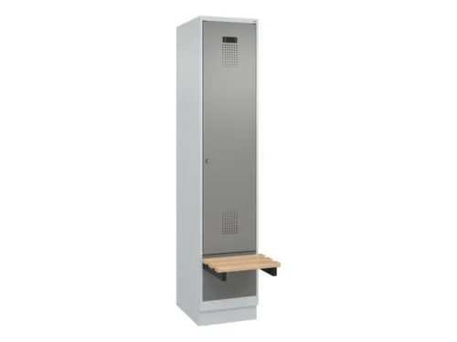 locker met bank,HxBxD 1950x400x815mm,1vak,vak B 400mm,cilinderslot