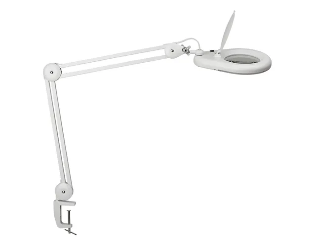 Bureaulamp Maul Viso Loep Led Klem Wit