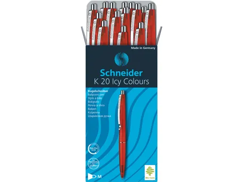 Balpen K20 Icy Colours, medium penpunt, rood