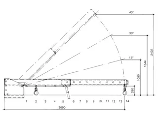 Telescoop Kraanarm Neiging Verstelbaar Draagvermogen 2.5t Ral2000 - 2