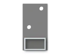 montant d'extrémité p. parois de séparation H 2200mm RAL5002