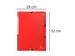 Elastomap 3klep A4 P P 0,5mm Opak Rood