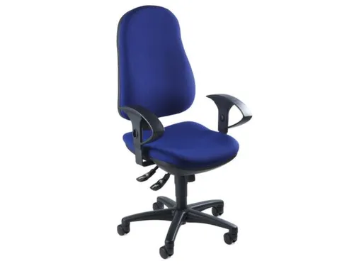 bureaustoel,synchroonmech.,zitting stof blauw,zitting H 420-550mm
