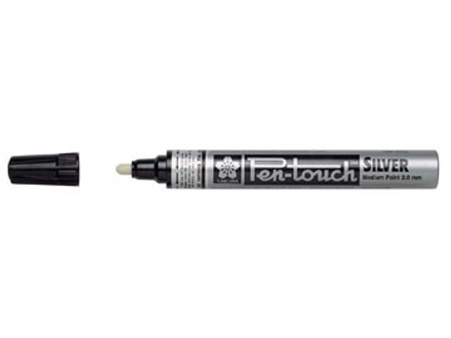 Sakura Paint Marker Pen-Touch Punt van 2mm, Zilver | MarkeerstiftWinkel.nl