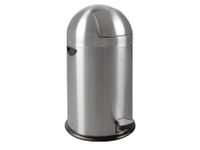 Afvalbak Kickcan metalen binnenbak 33 liter mat RVS