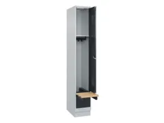 locker met bank,HxBxD 1950x300x815mm,1vak,vak B 300mm,cilinderslot